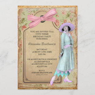 Invitation à la fête d'anniversaire des années 192