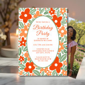 Invitation à la fête d'anniversaire des années 70 