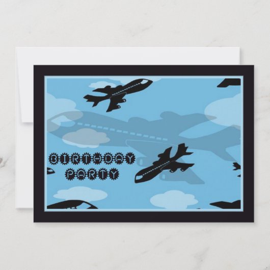 Invitation à la fête d'anniversaire des avions (Devant)