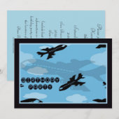 Invitation à la fête d'anniversaire des avions (Devant / Derrière)