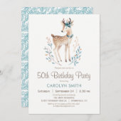 Invitation à la fête d'anniversaire des cerfs de b (Devant / Derrière)