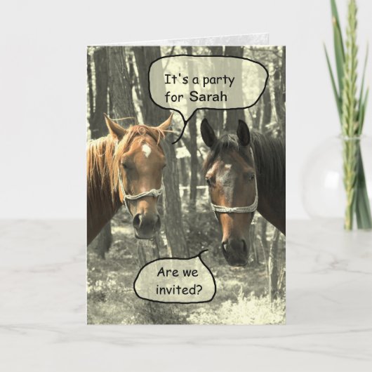 Invitation à la fête d'anniversaire des Chevaux de (Devant)