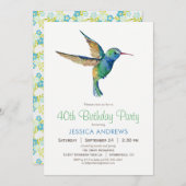 Invitation à la fête d'anniversaire des colibris (Devant / Derrière)