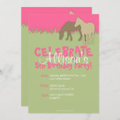 Invitation à la fête d'anniversaire des deux cheva (Devant / Derrière)