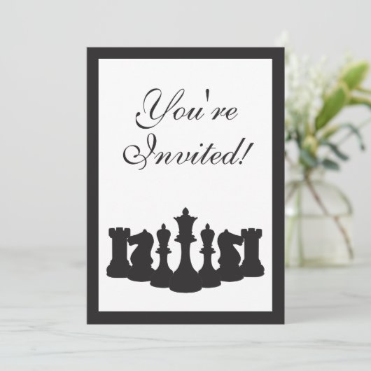 Invitation à la fête d'anniversaire des échecs (Debout devant)