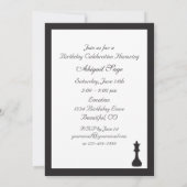 Invitation à la fête d'anniversaire des échecs (Dos)