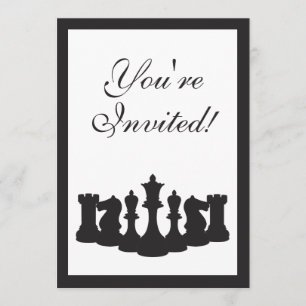 Invitation à la fête d'anniversaire des échecs