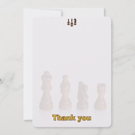 Invitation à la fête d'anniversaire des échecs pou (Dos)