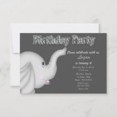 Invitation à la fête d'anniversaire des éléphants (Devant)