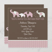 Invitation à la fête d'anniversaire des éléphants  (Devant / Derrière)