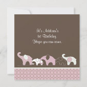 Invitation à la fête d'anniversaire des éléphants  (Dos)