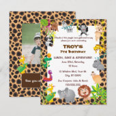 Invitation à la fête d'anniversaire des enfants de (Devant / Derrière)