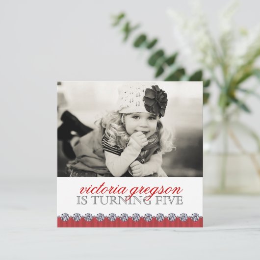 Invitation à la fête d'anniversaire des filles cha (Debout devant)