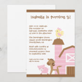 Invitation à la fête d'anniversaire des filles d'a (Devant / Derrière)