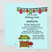 Invitation à la fête d'anniversaire des filles de (Devant / Derrière)