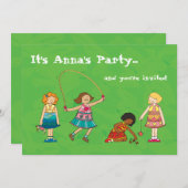 Invitation à la fête d'anniversaire des filles de  (Devant / Derrière)