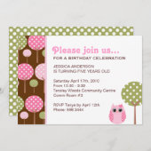 Invitation à la fête d'anniversaire des filles de  (Devant / Derrière)