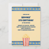 Invitation À la fête d'anniversaire des films (Dos)