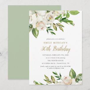 Invitation à la fête d'anniversaire des fleurs dor
