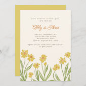 Invitation à la fête d'anniversaire des Fleurs sau (Devant / Derrière)