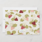Invitation à la fête d'anniversaire des fraises (Dos)
