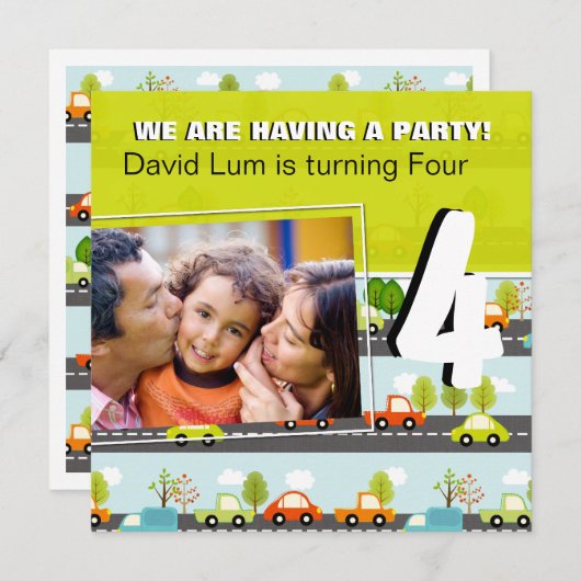 Invitation à la fête d'anniversaire des Garçons de (Devant / Derrière)