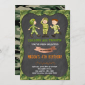 Invitation à la fête d'anniversaire des garçons de (Devant / Derrière)