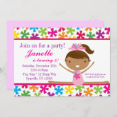 Invitation à la fête d'anniversaire des gymnastes (Devant / Derrière)
