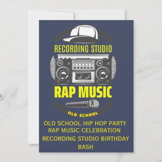 Invitation à la fête d'anniversaire des Hip hop de (Devant)