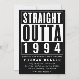 Invitation à la fête d'anniversaire des Hip hop de