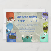 Invitation à la fête d'anniversaire des Monstres (Devant)