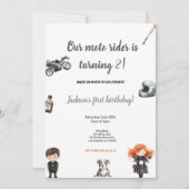 INVITATION À LA FÊTE D'ANNIVERSAIRE DES MOTARDS GR (Devant)