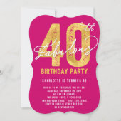 Invitation à la fête d'anniversaire des Quarante a (Devant)