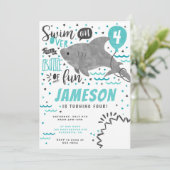 Invitation à la fête d'anniversaire des requins (Debout devant)