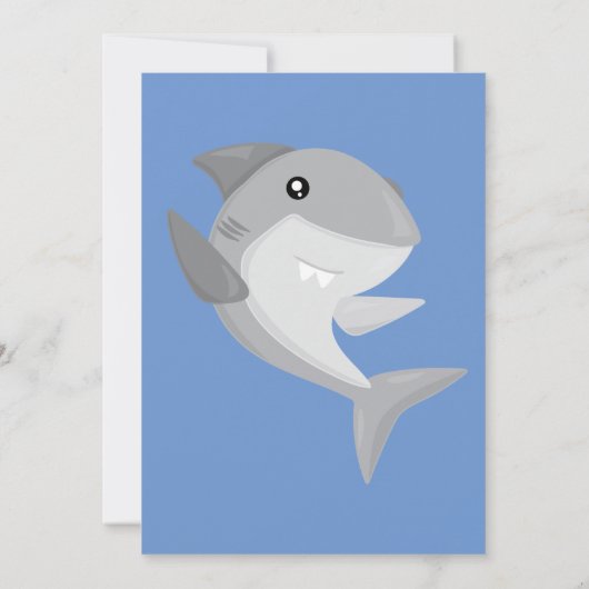 Invitation à la fête d'anniversaire des requins po (Dos)
