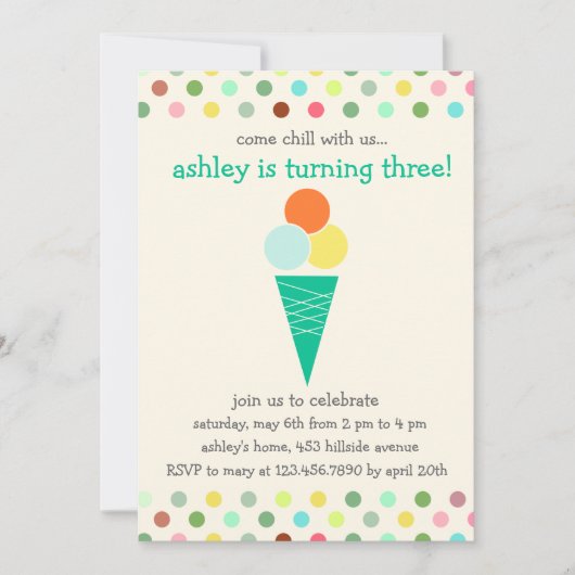 Invitation à la fête d'anniversaire des Scoops et  (Devant)