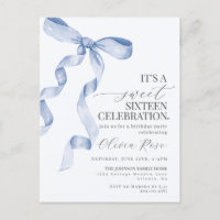 Invitation à la fête d'anniversaire des seize ans 