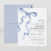 Invitation à la fête d'anniversaire des seize ans (Devant / Derrière)