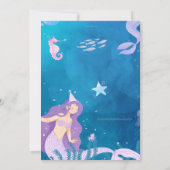 Invitation à la fête d'anniversaire des sirènes bl (Dos)