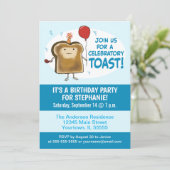 Invitation à la fête d'anniversaire des toasts fes (Debout devant)