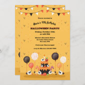 Invitation à la fête d'anniversaire d'Halloween (Devant / Derrière)