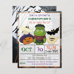 Invitation à la fête d'anniversaire d'Halloween