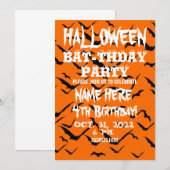 INVITATION À LA FÊTE D'ANNIVERSAIRE D'HALLOWEEN (Devant / Derrière)