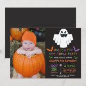 Invitation à la fête d'anniversaire d'Halloween (Devant / Derrière)