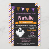 Invitation à la fête d'anniversaire d'Halloween (Devant / Derrière)