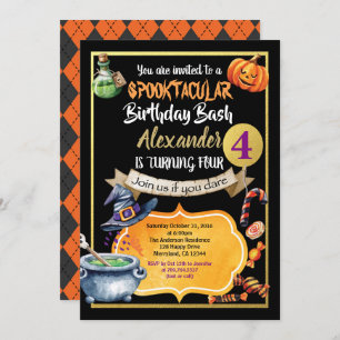 Invitation à la fête d'anniversaire d'Halloween