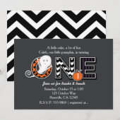 Invitation à la fête d'anniversaire d'Halloween d' (Devant / Derrière)