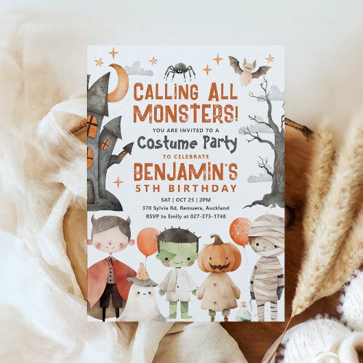 Invitation à la fête d'anniversaire d'Halloween éf