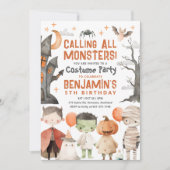 Invitation à la fête d'anniversaire d'Halloween éf (Devant)