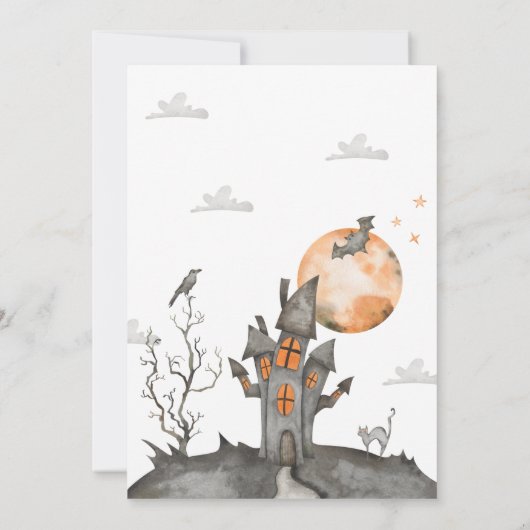 Invitation à la fête d'anniversaire d'Halloween éf (Dos)